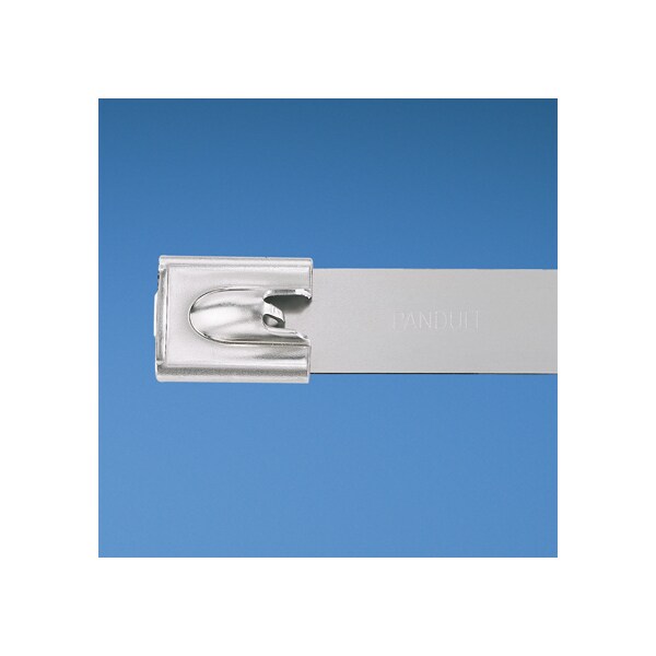 Panduit Cable Tie, 36 in L, 10 in Max Bundle Dia., Silver, 304 Stainless Steel, 900 lb Strength, 50 PK MLT10SH-LP - main